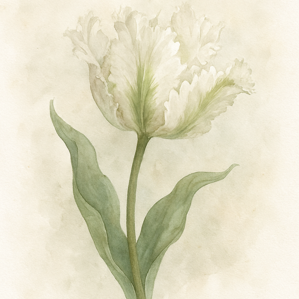 Tulipa 'White Parrot'