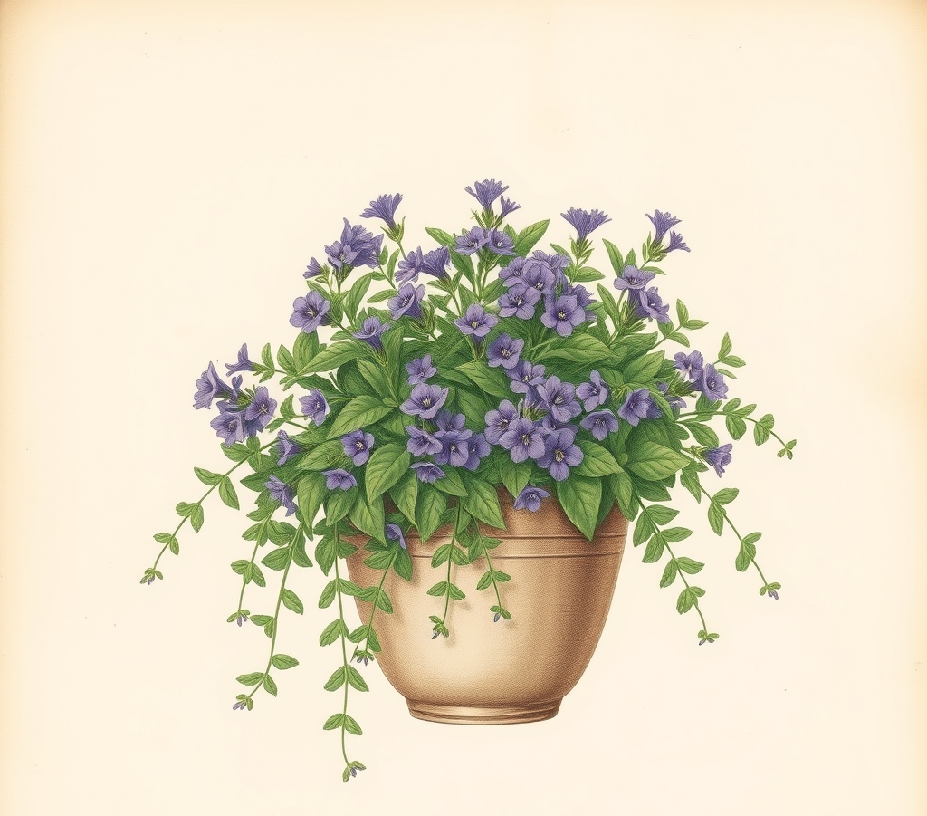 Verbena Indigo Basket Plants