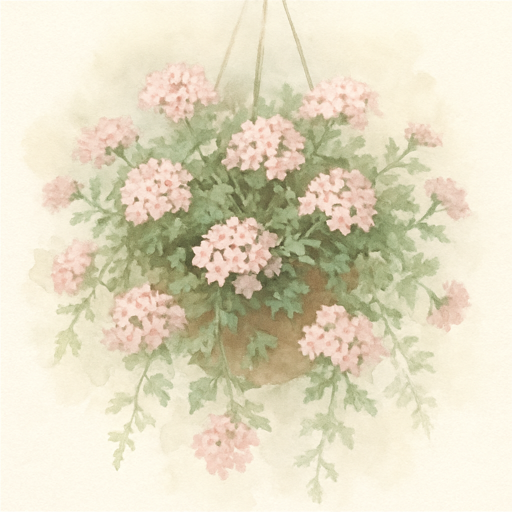 Verbena Light Pink Basket Plants