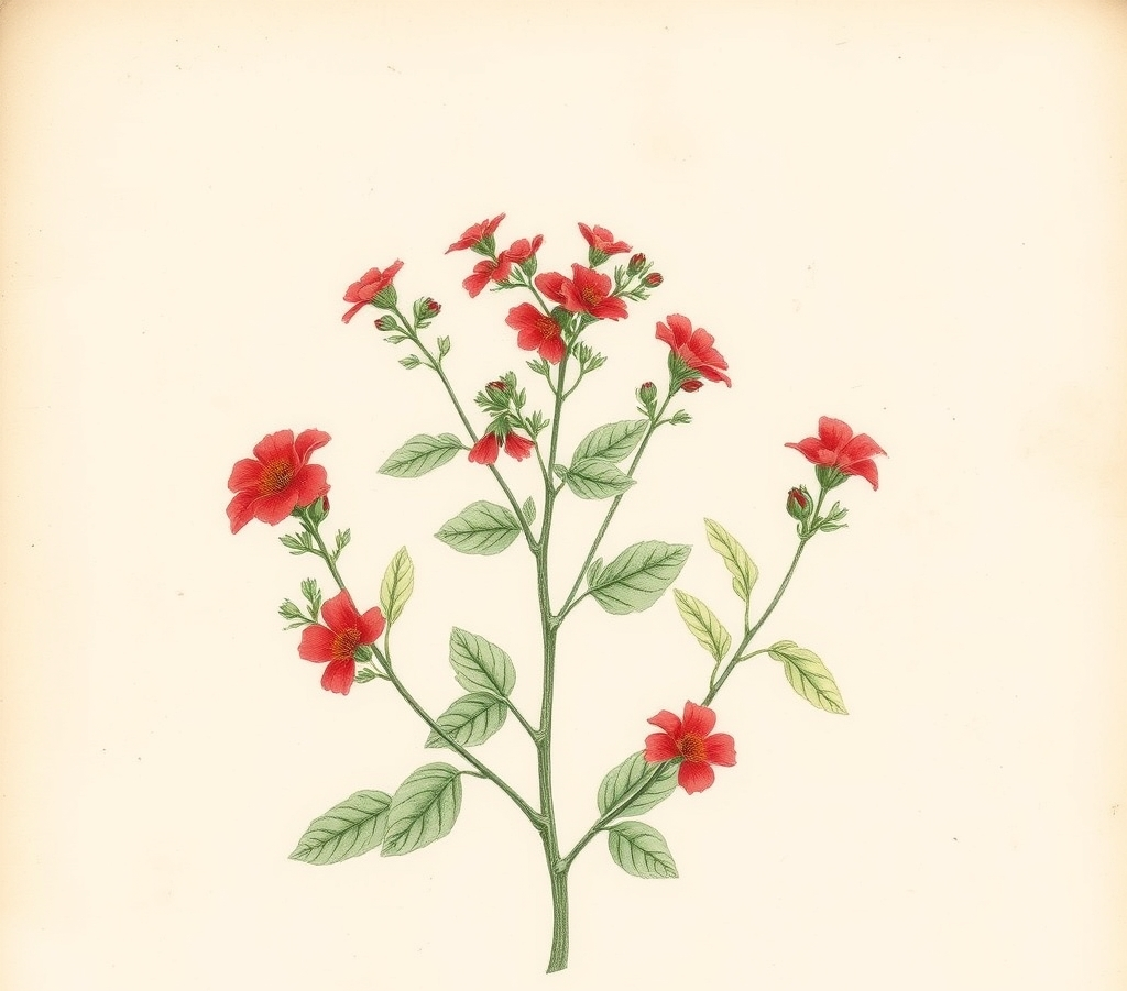 Verbena Red Basket Plants