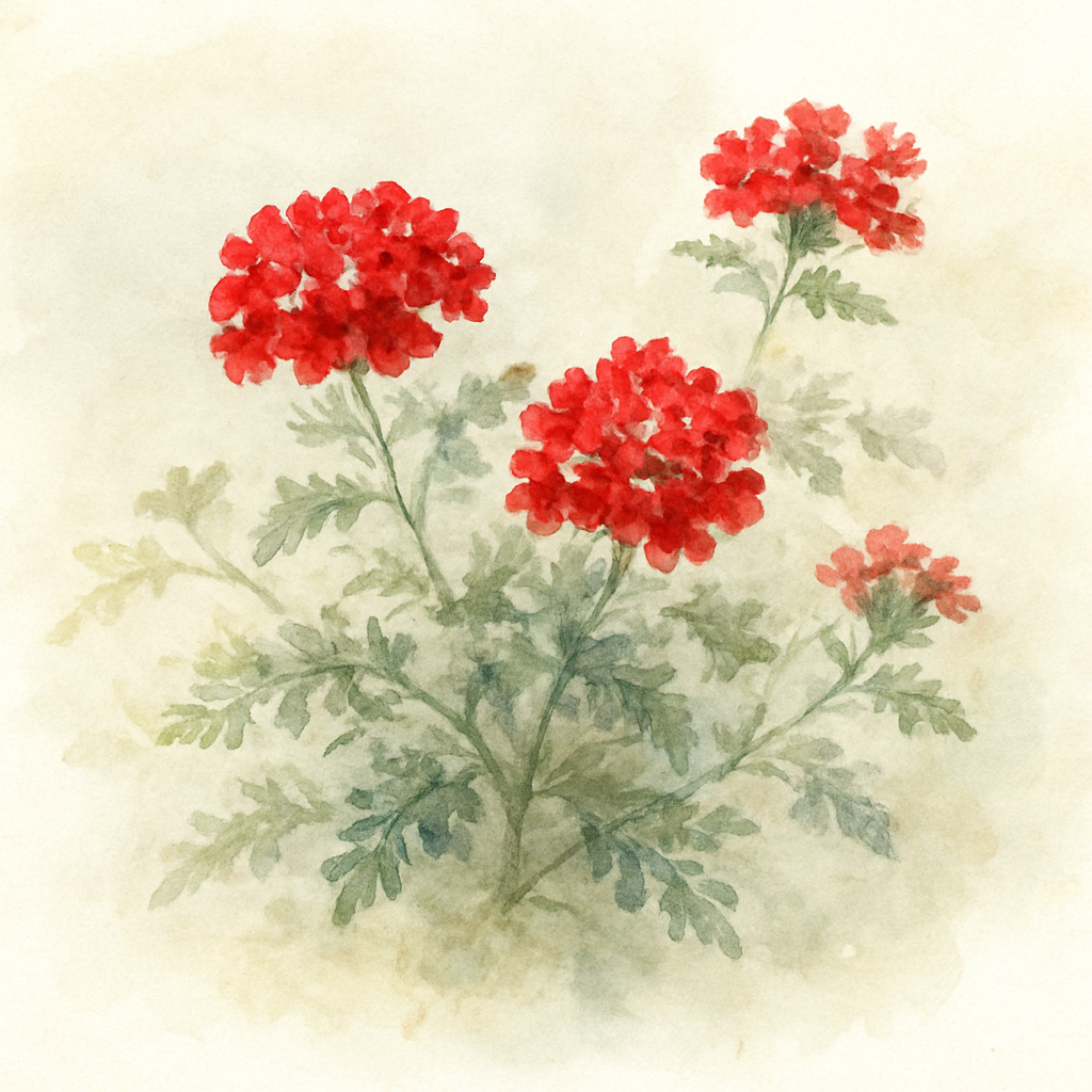 Verbena Red Basket Plants