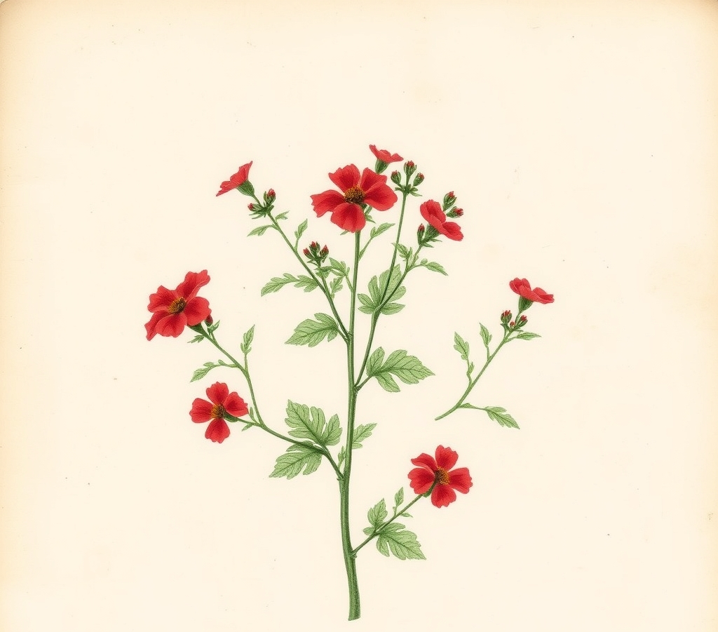Verbena Scarlet Bedding Plants
