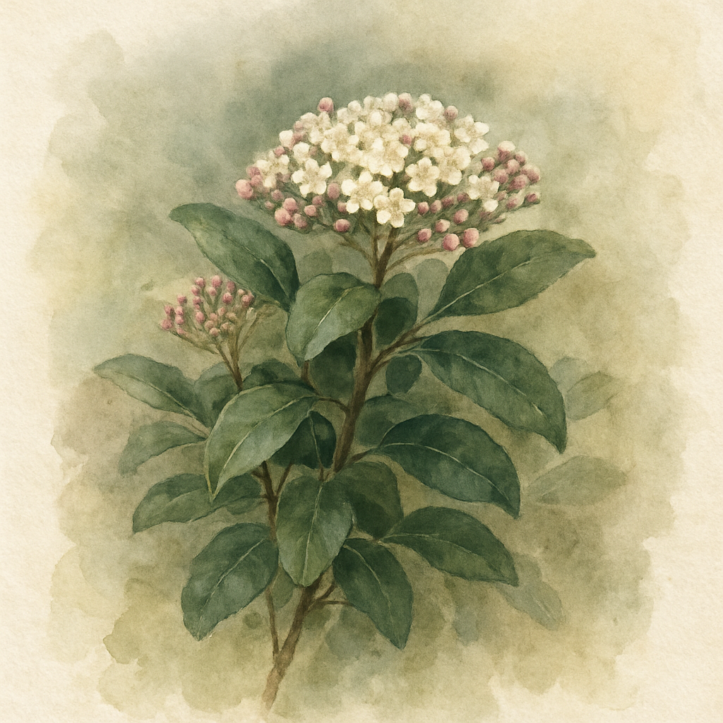 Viburnum tinus Eve Price hedge