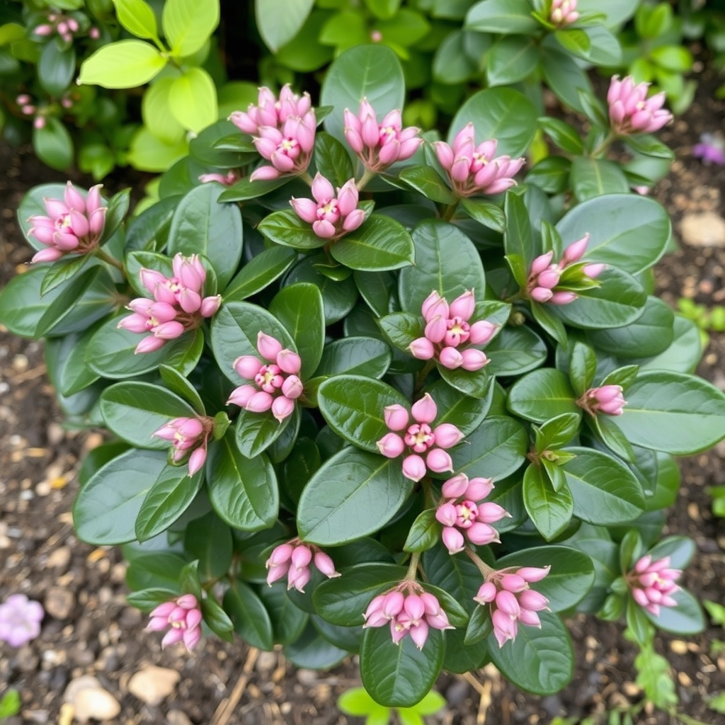 Viburnum tinus ‘Lisa Rose’