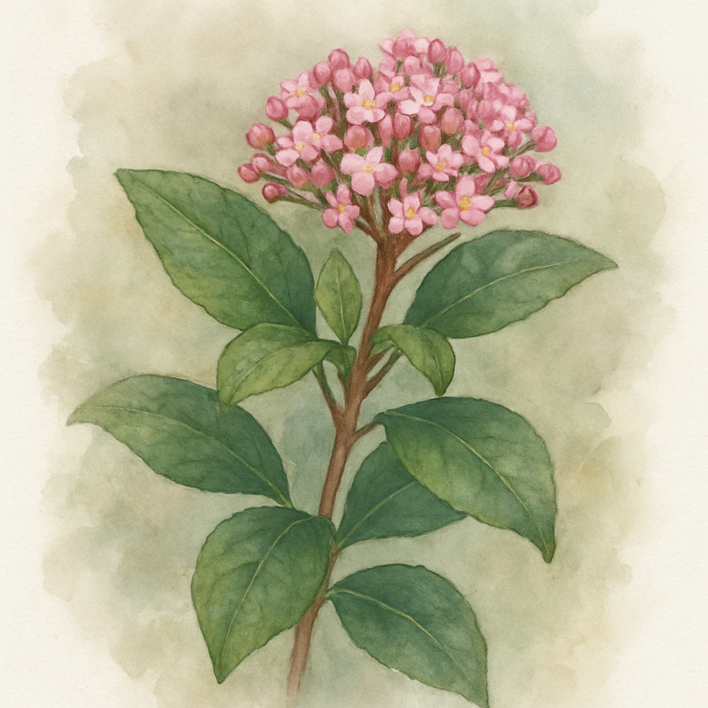 Viburnum tinus ‘Lisa Rose’