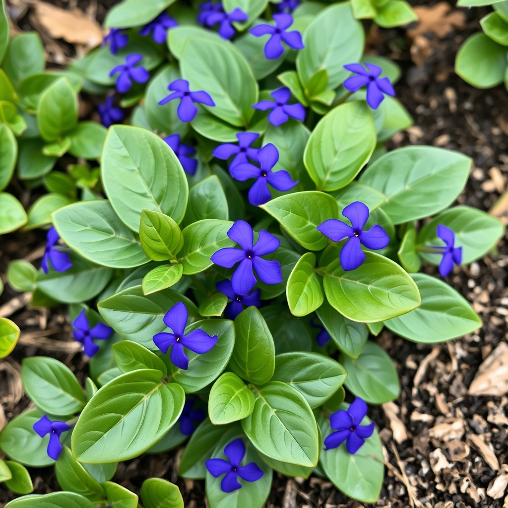 Vinca major Dartington Star (oxyloba)