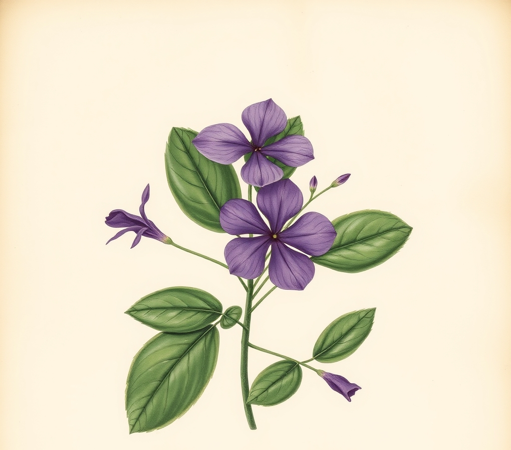 Vinca minor 'Atropurpurea' Purple Lesser Periwinkle
