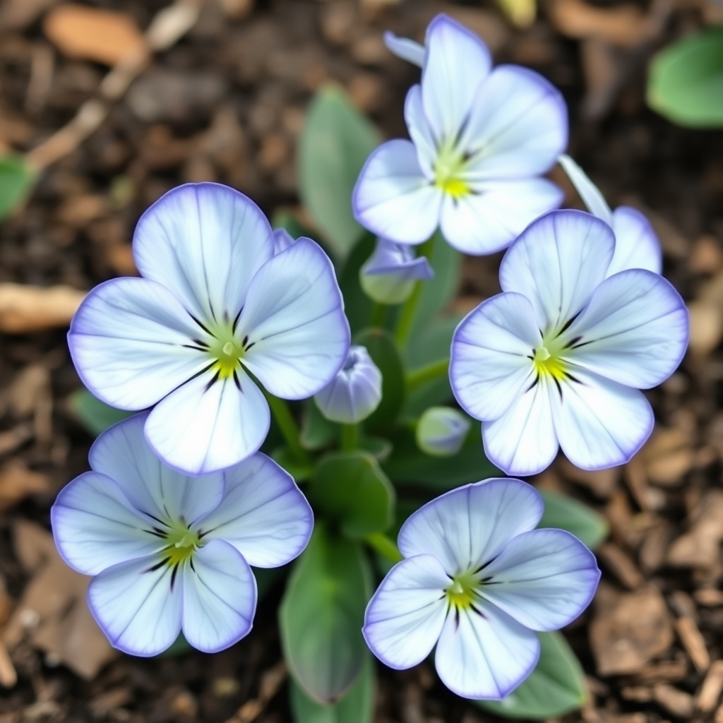 Winter Flowering Viola Blue Picotee
