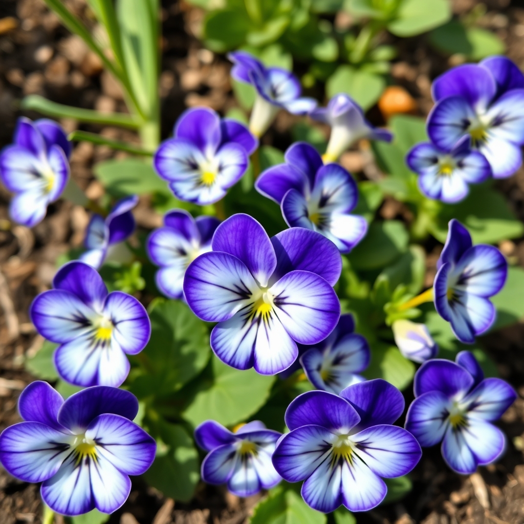 Winter Flowering Viola Delft Blue