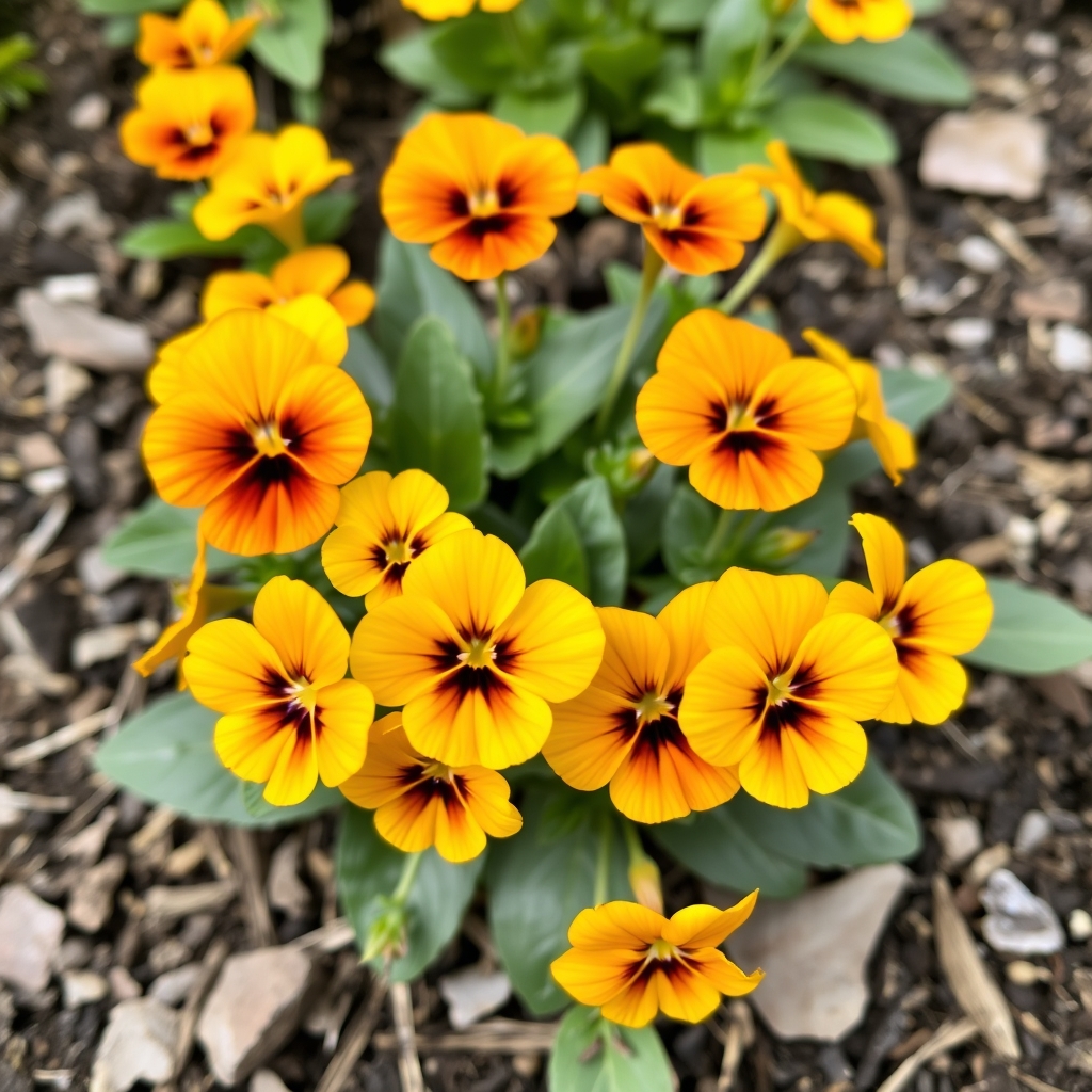 Winter Flowering Viola Golden Hues