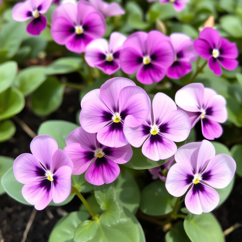 Winter Flowering Viola Pink Shades