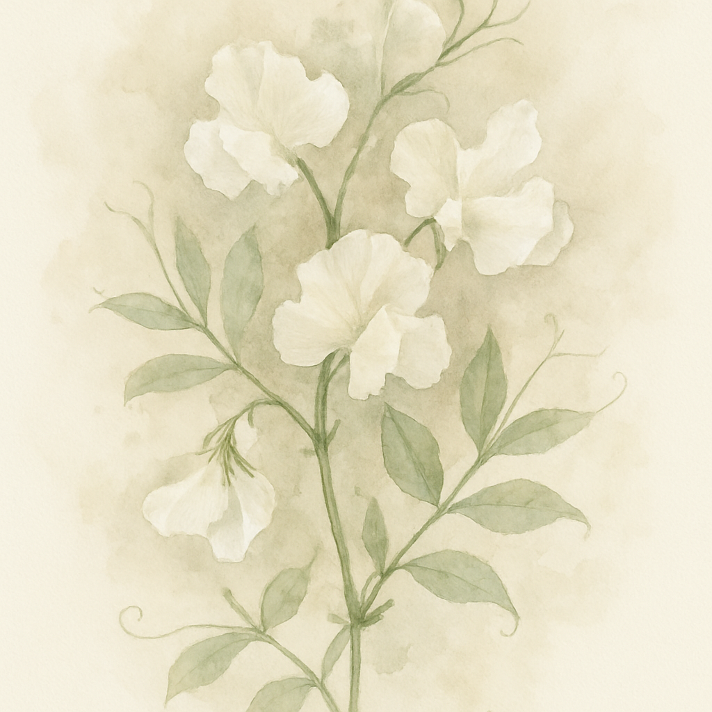 White Ensign Sweet Pea Plants