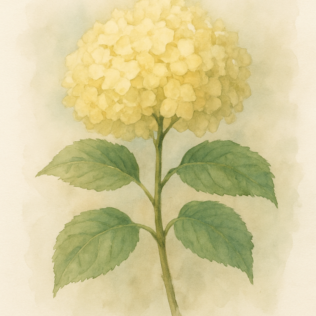 Yellow hydrangea