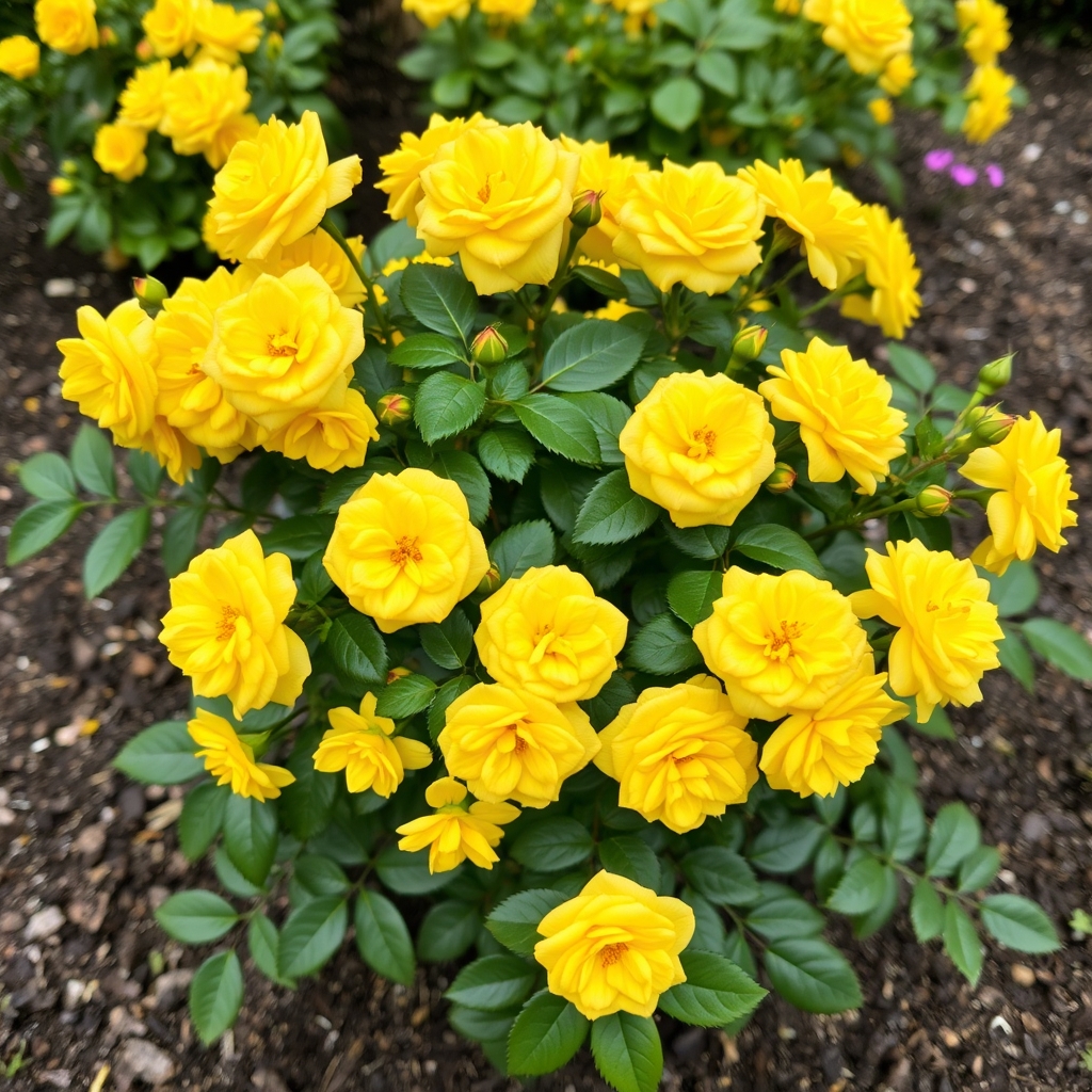 Yellow Patio Rose Bushes