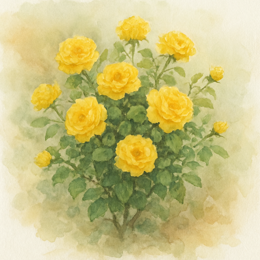 Yellow Patio Rose Bushes